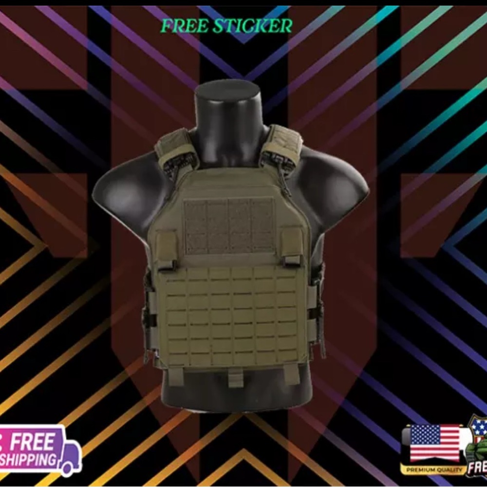 Emerson LAVC Assault Tactical Vest MOLLE Quick Release Plate Carrier Body Armor